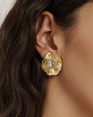 Gold Floral Earring