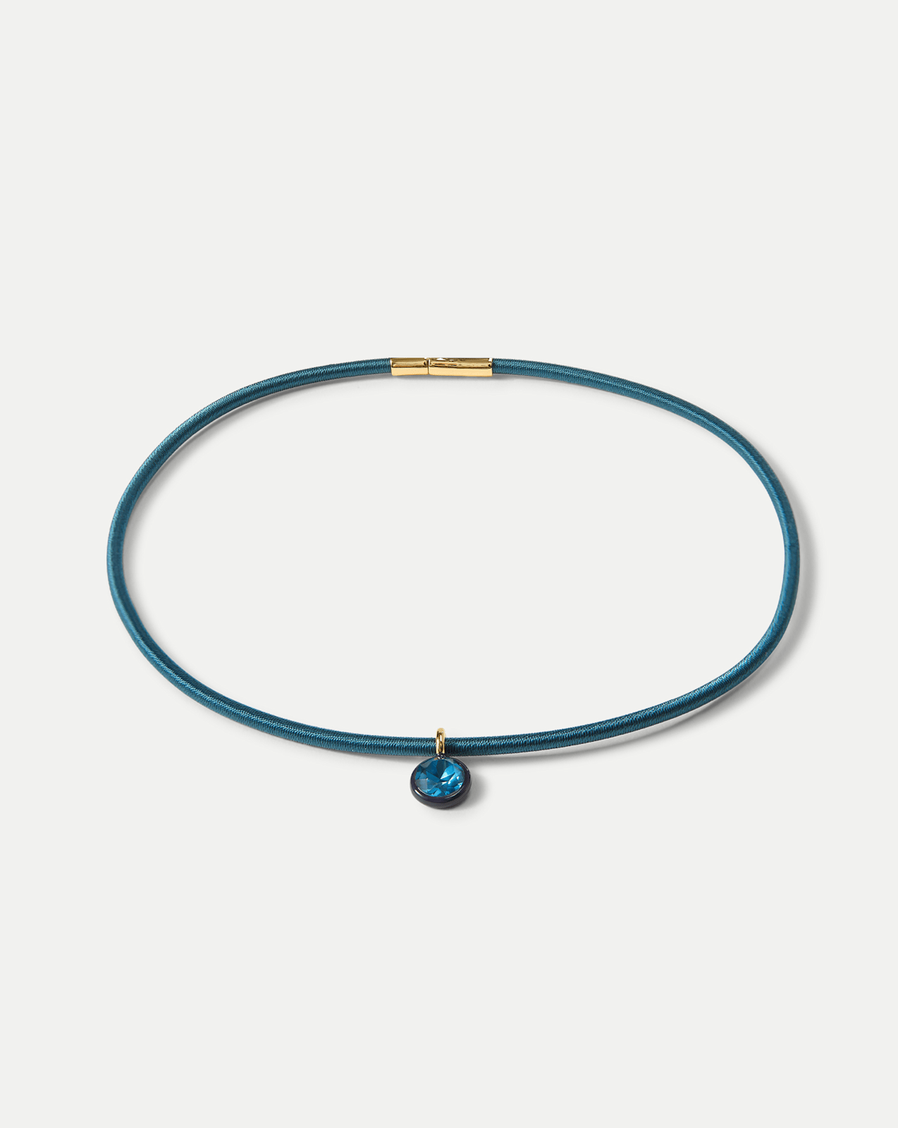 Teal Cord Pendant Necklace
