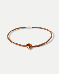 Brown Cord Pendant Necklace
