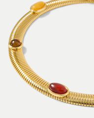 Embellished Tubogas Collar Necklace