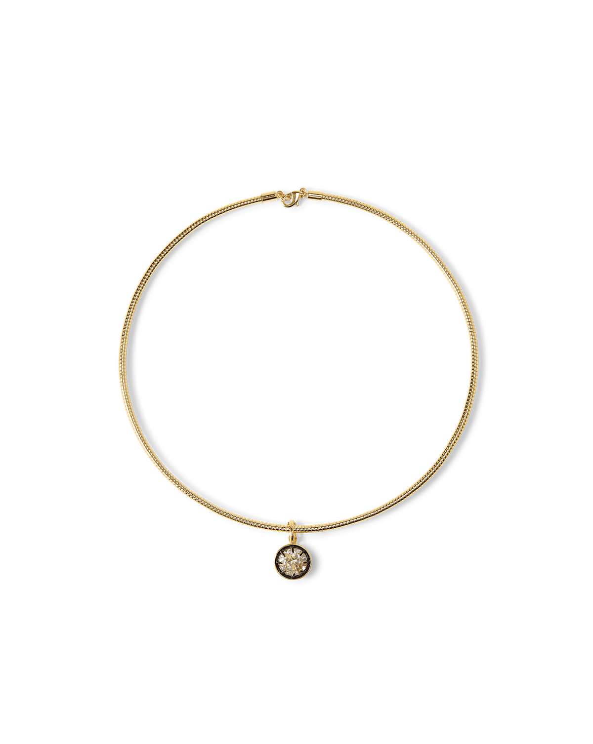 Gold Snake Chain Pendant Necklace