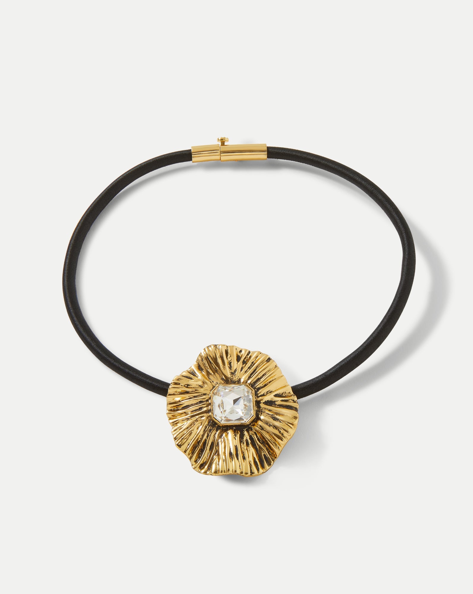 Floral Pendant Cord Necklace
