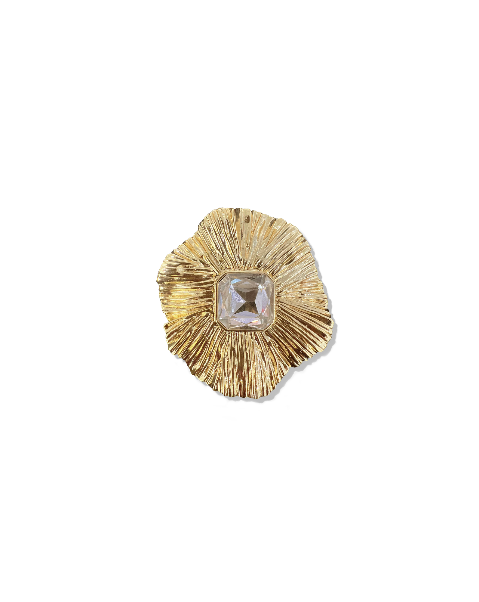 Gold Floral Brooch