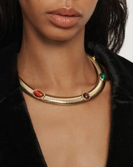 Embellished Tubogas Collar Necklace
