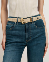 Arch Embellished Suede Belt