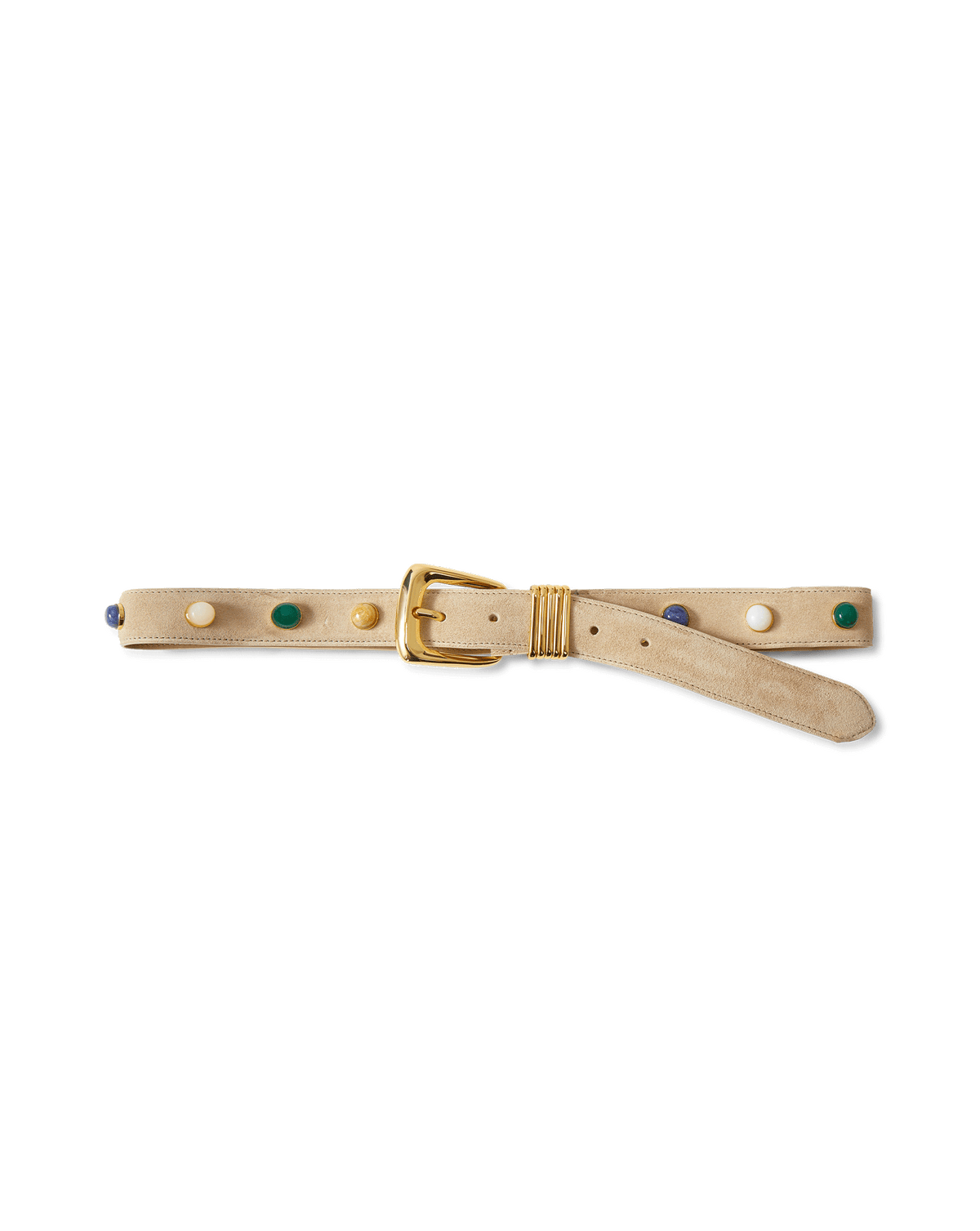 Arch Embellished Suede Belt