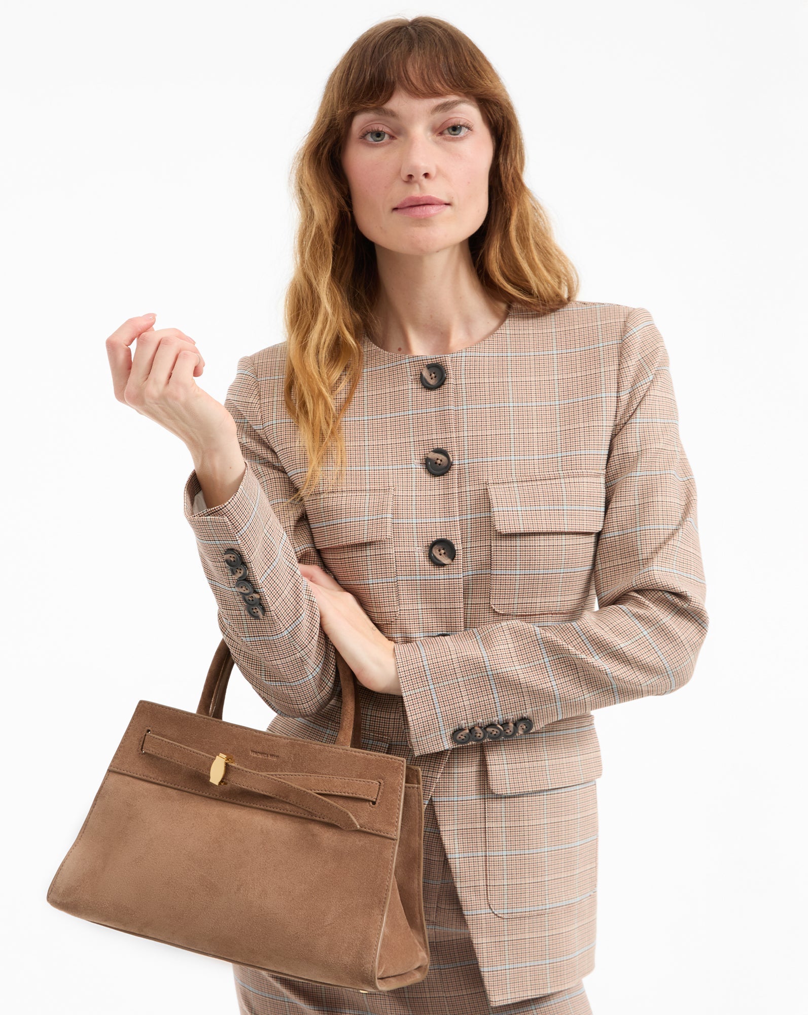 Veronica Beard Suede Dash Bag