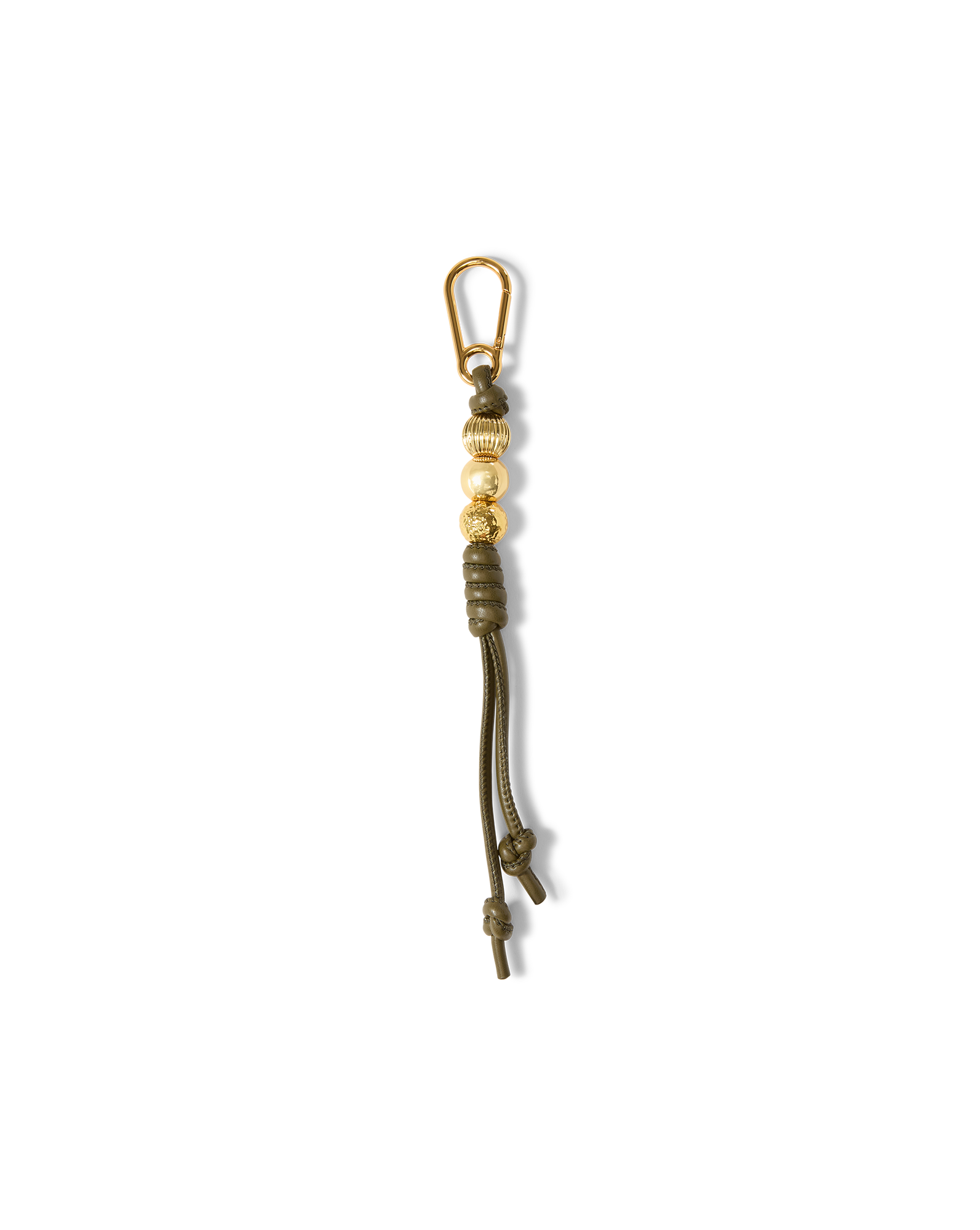 Vegan Leather Beaded Bag Charm