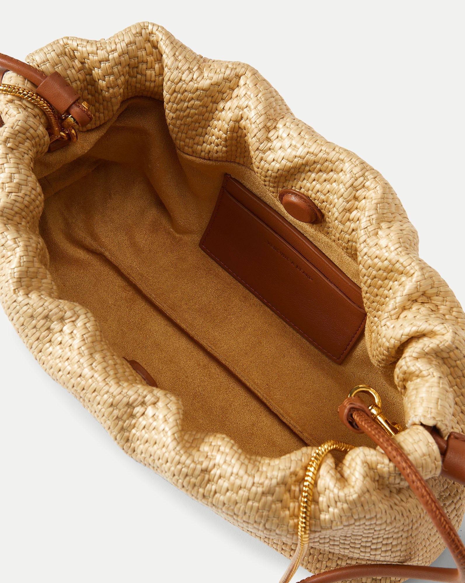Small Veronica Beard Raffia Stash Bag
