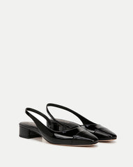 Cecile Leather Cap-Toe Slingback