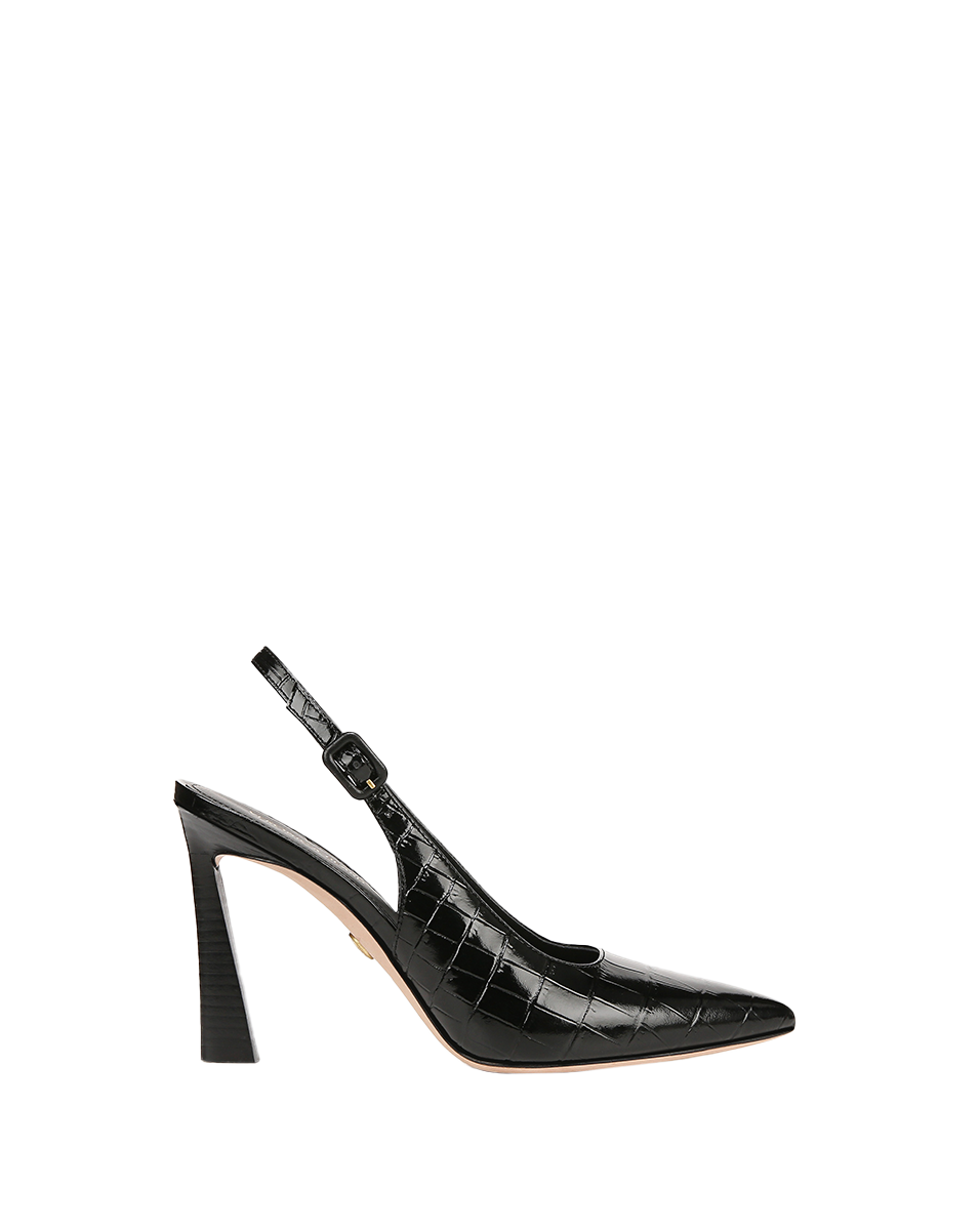 Callie Croc-Embossed Slingback Pump