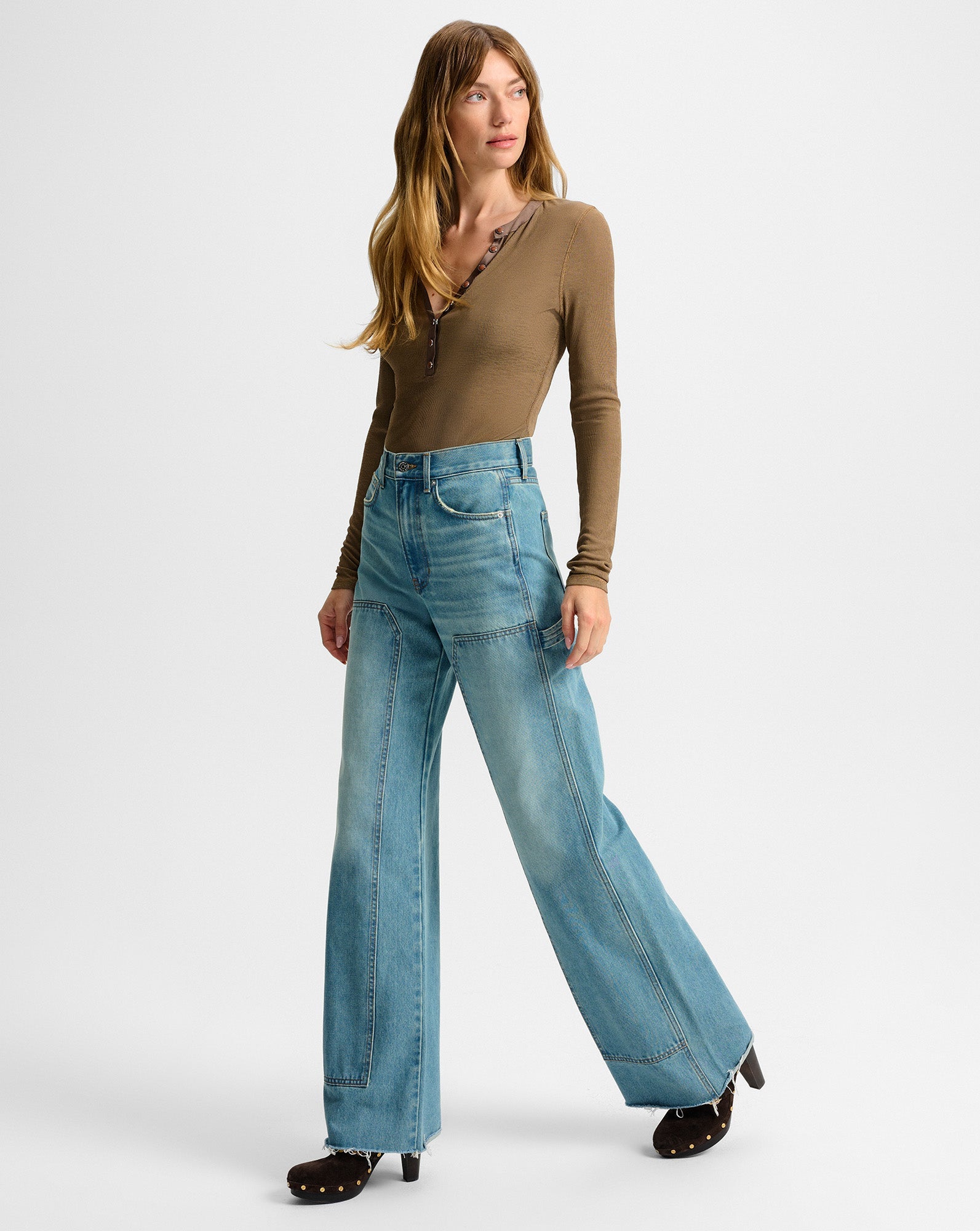 Taylor Wide-Leg Jean with Chaps