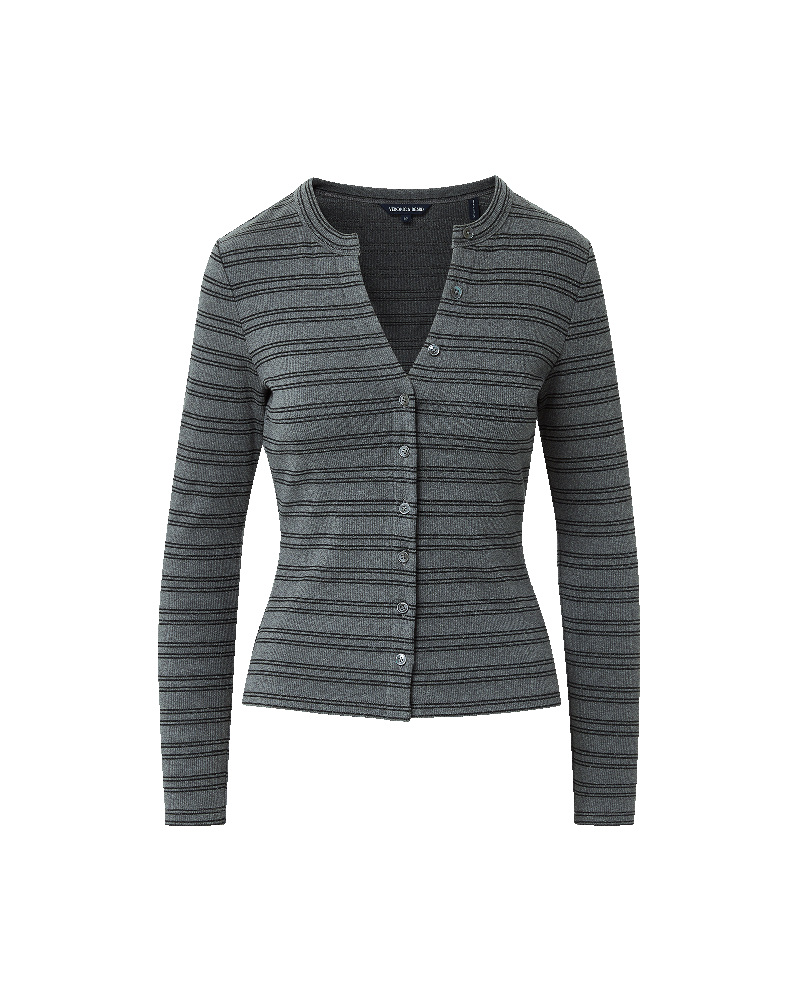 Dilia Striped Button-Down T-Shirt