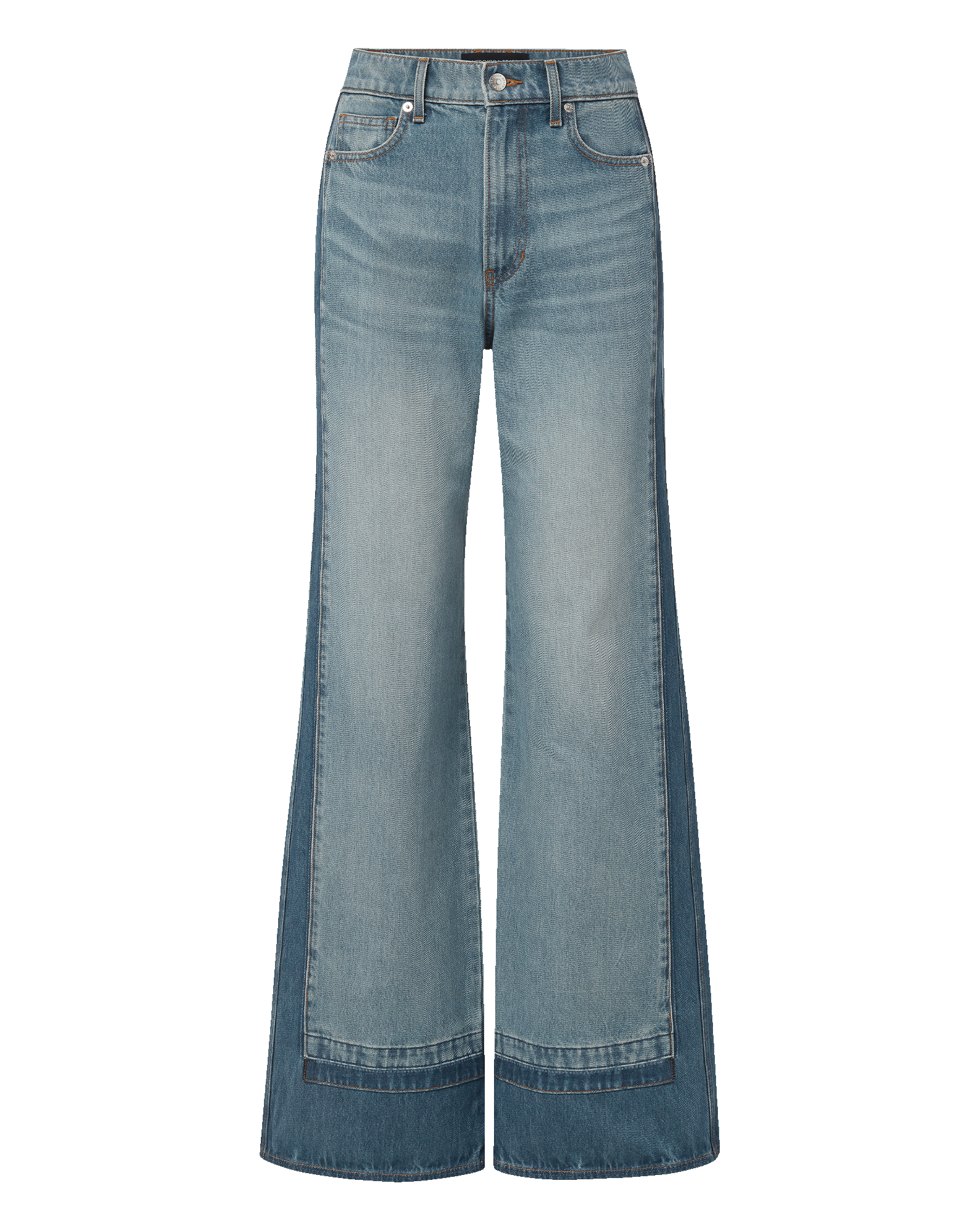 Taylor Color-Block Wide-Leg Jean