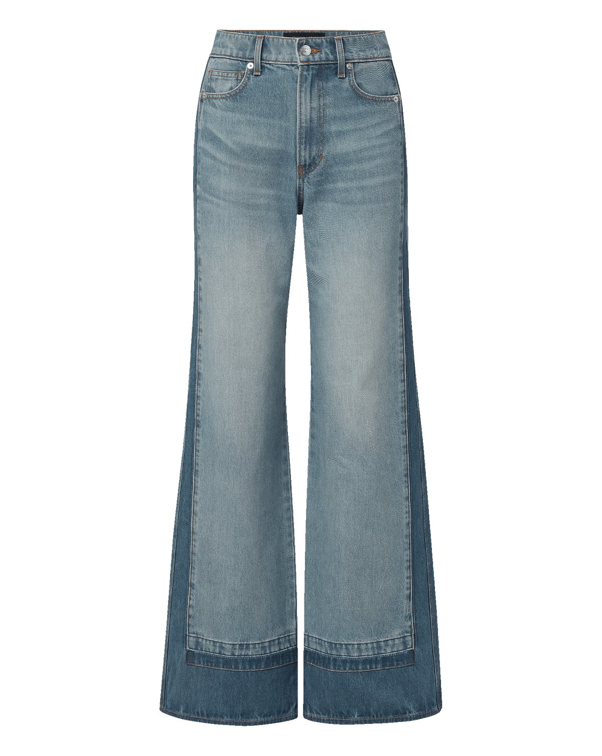 Taylor Color-Block Wide-Leg Jean