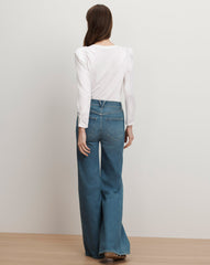 Bouvet Smocked-Shoulder T-Shirt