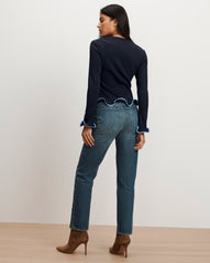 Elianne Ruffle-Trim T-Shirt