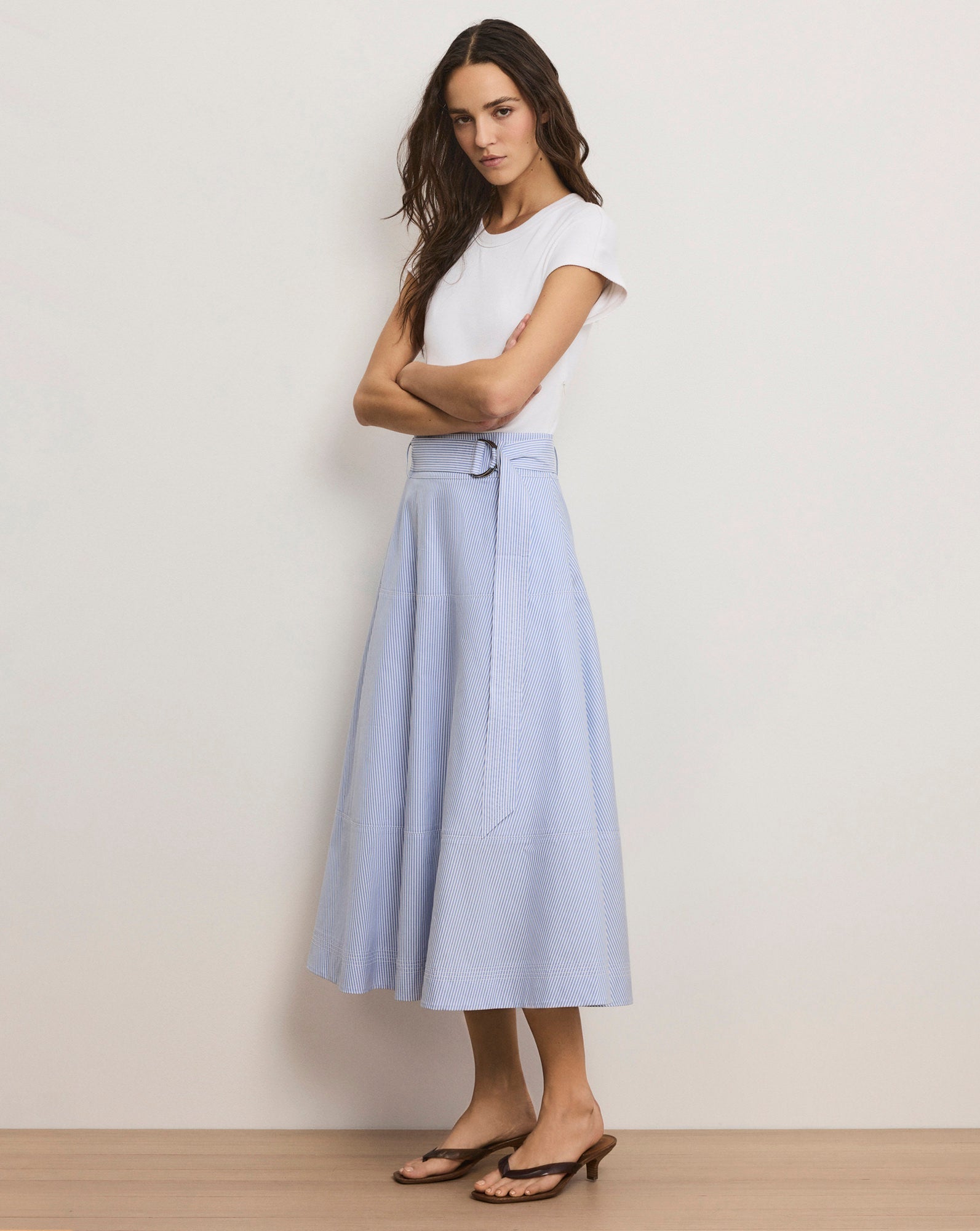Belmar Mixed-Media Midi Dress