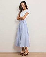 Belmar Mixed-Media Midi Dress