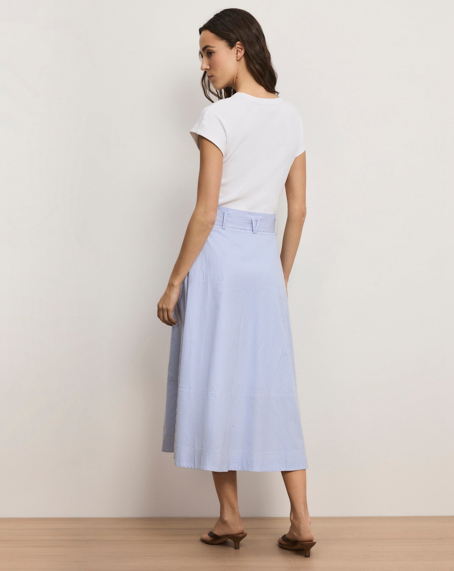 Belmar Mixed-Media Midi Dress