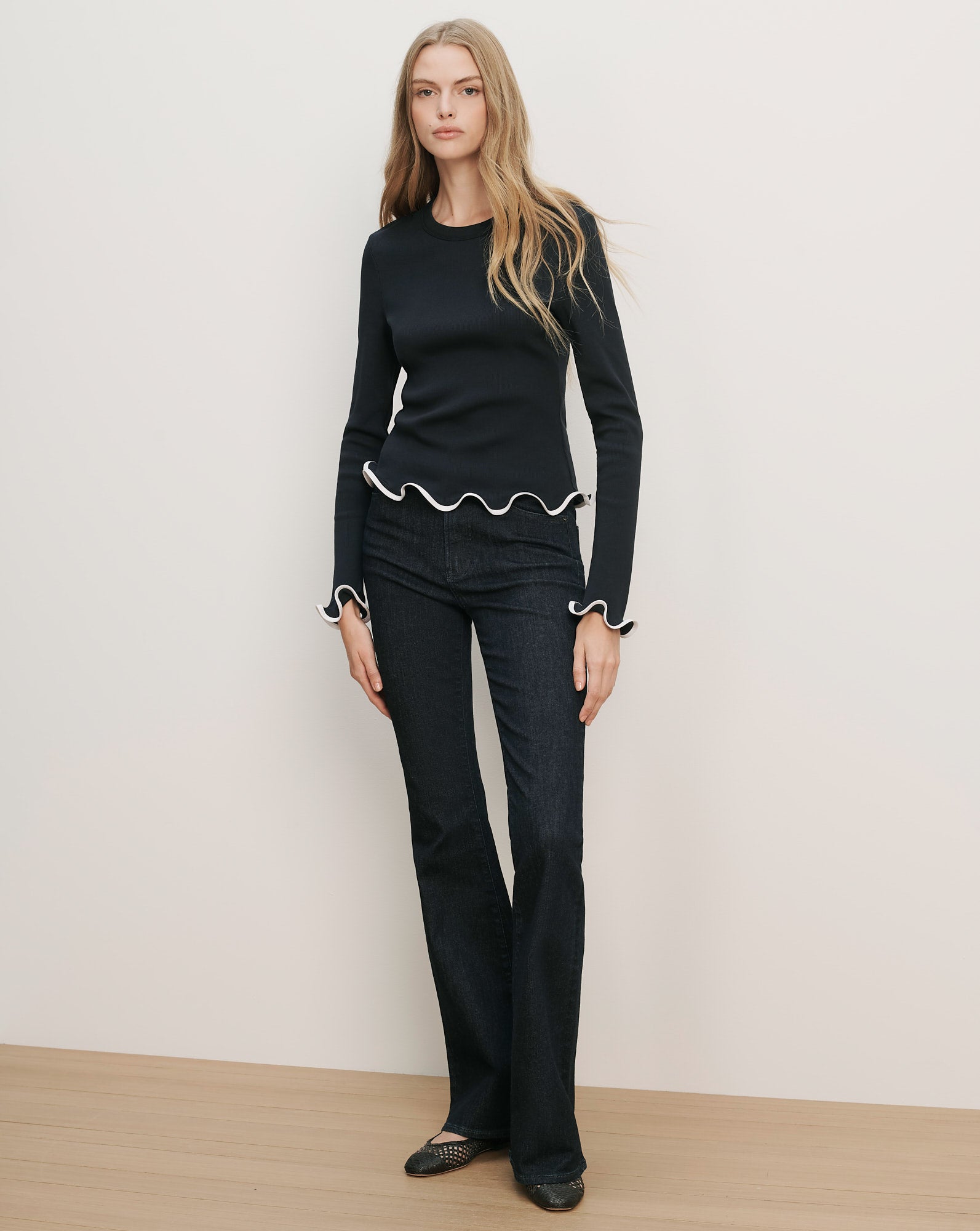 Elianne Ruffle-Trim T-Shirt