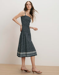 Marietta Shirred Midi Dress