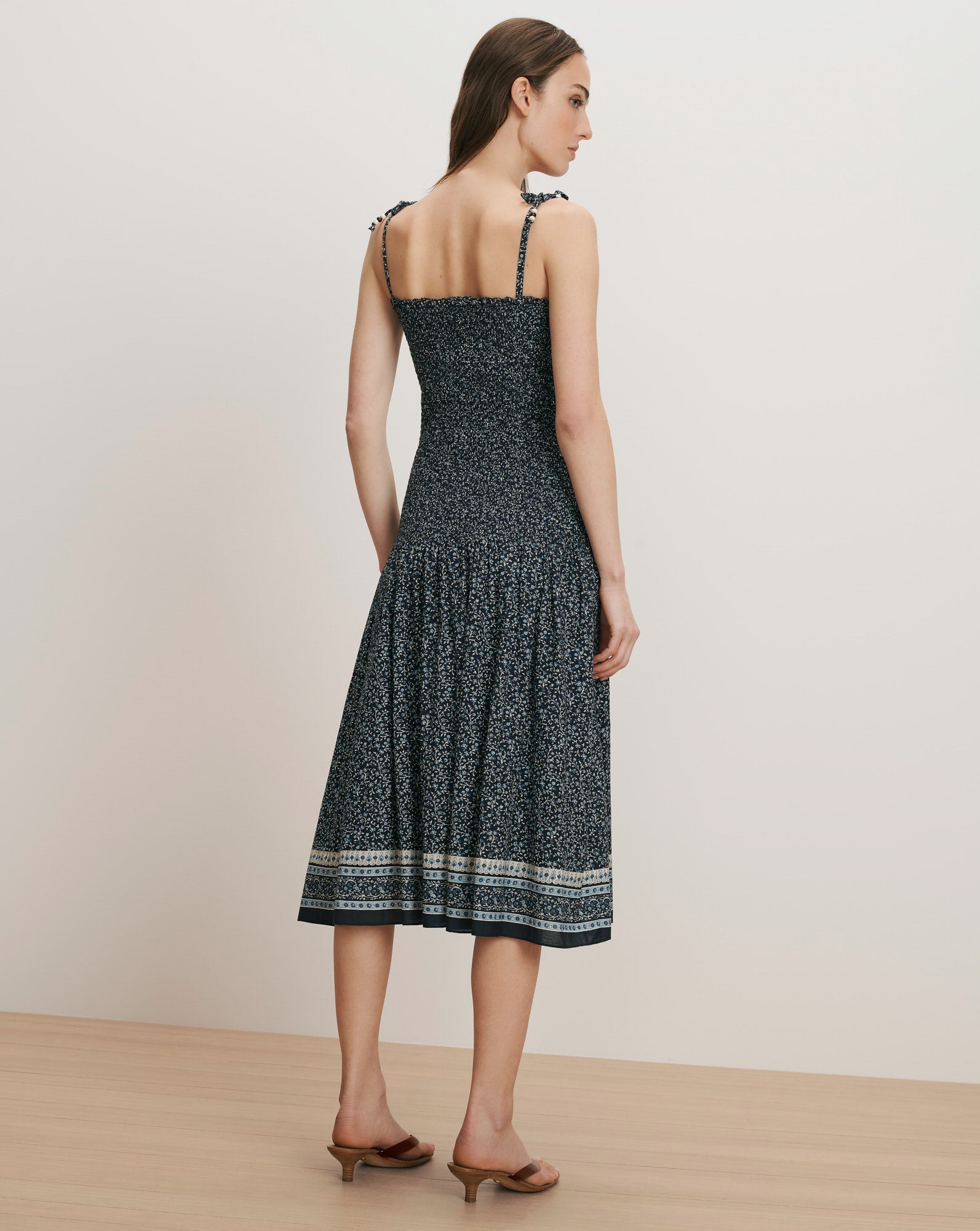 Marietta Shirred Midi Dress