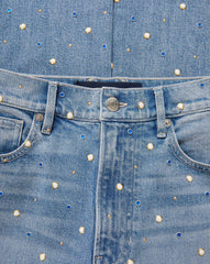 Dylan Embellished Straight-Leg Jean