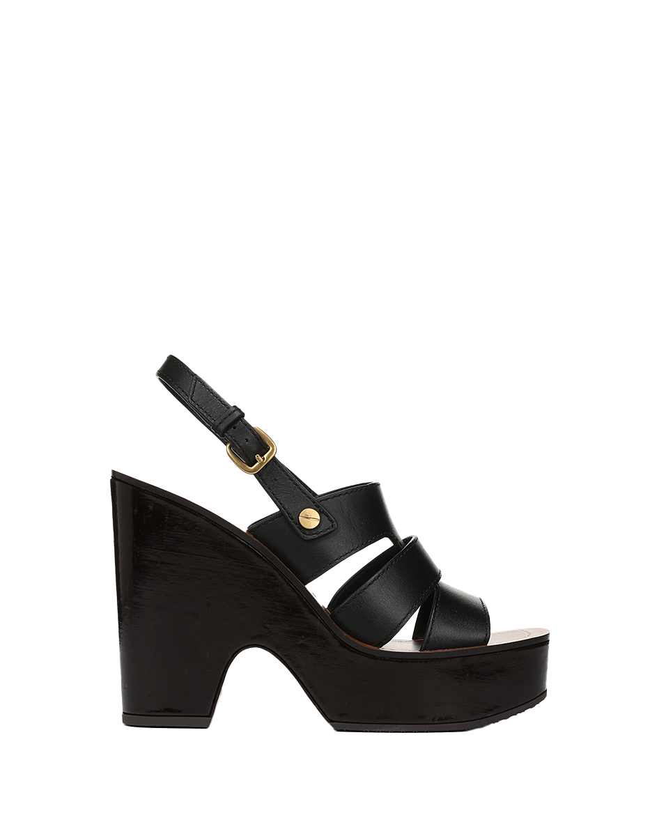 Peony Leather Platform Sandal