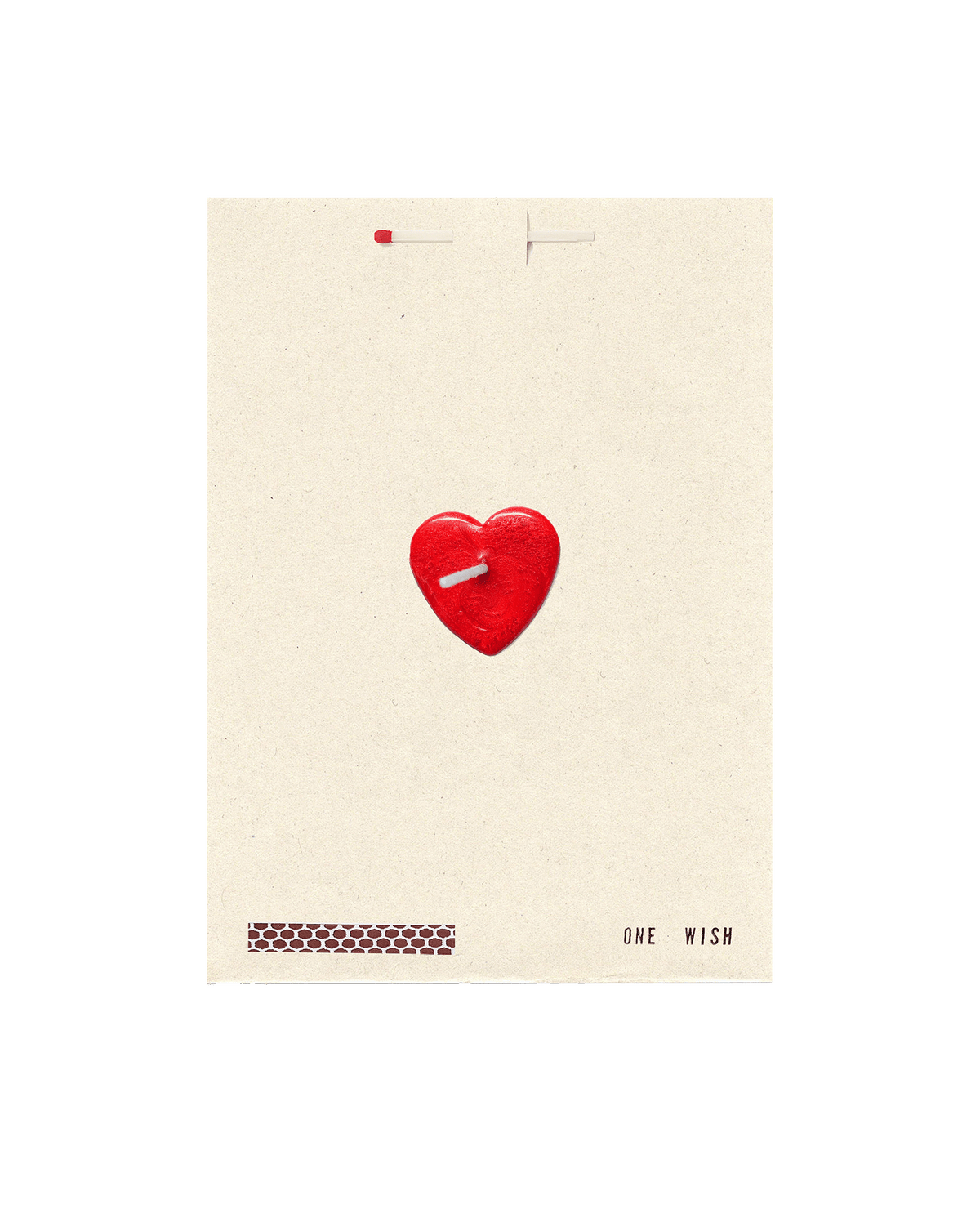 Red Heart Wish Card