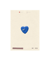 Blue Heart Wish Card