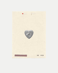 Silver Heart Wish Card