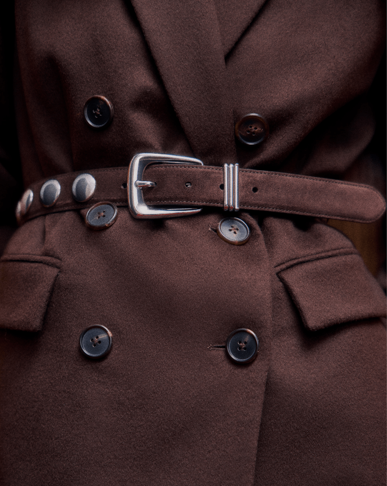 Arch Suede Studded Belt