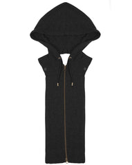 Cashmere Hoodie Dickey With Cuffs